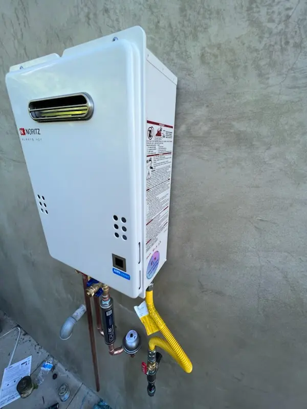 Tankless water heater installation for The Oaks homes